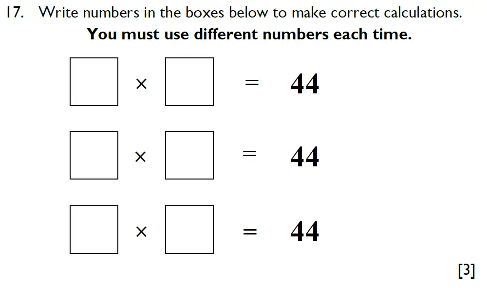 Question 17 - Emanuel School - 11 Plus Maths Paper A - 2025