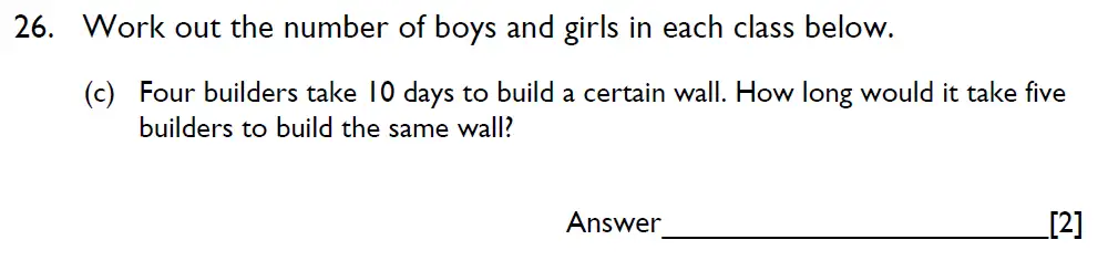 Question 26(c) - Emanuel School - 11 Plus Maths Paper A - 2025