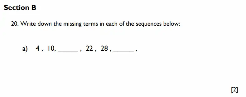 Question 20(a) - Emanuel School - 11 Plus Maths Paper A - 2026
