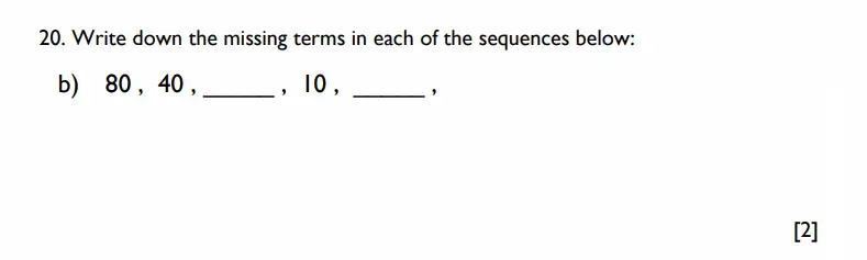 Question 20(b) - Emanuel School - 11 Plus Maths Paper A - 2026
