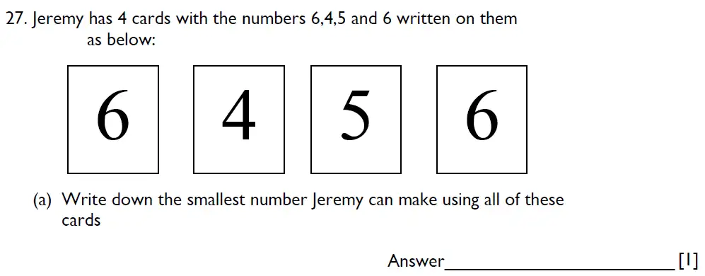 Question 27(a) - Emanuel School - 11 Plus Maths Paper B - 2025