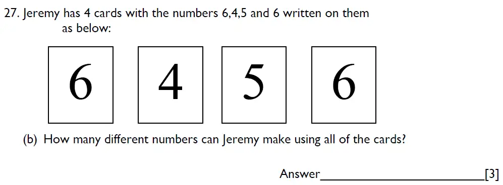 Question 27(b) - Emanuel School - 11 Plus Maths Paper B - 2025