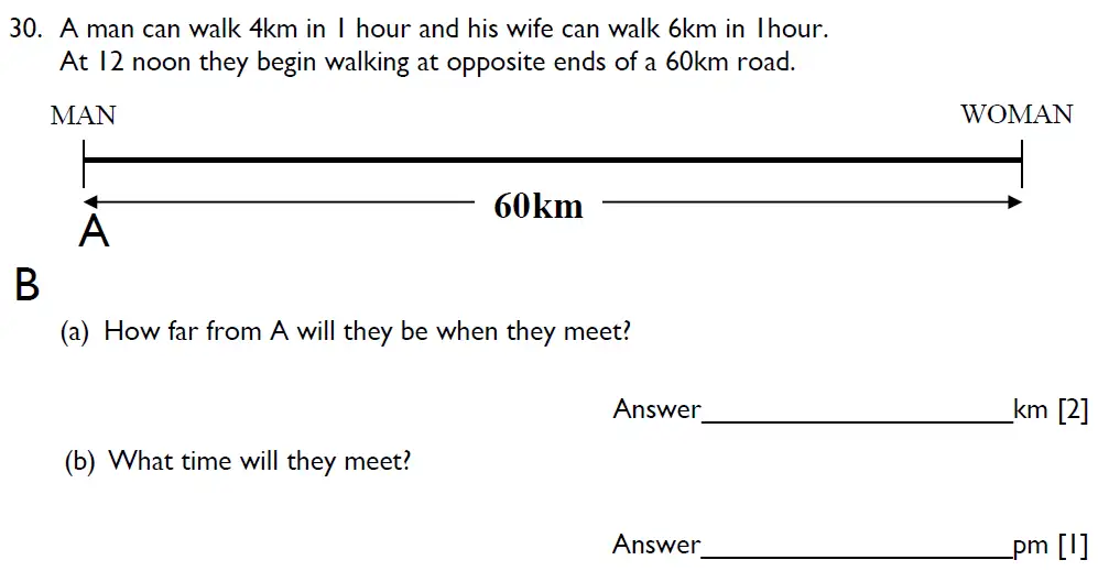 Question 30(a,b) - Emanuel School - 11 Plus Maths Paper B - 2025