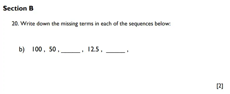 Question 20(b) - Emanuel School - 11 Plus Maths Paper B - 2026