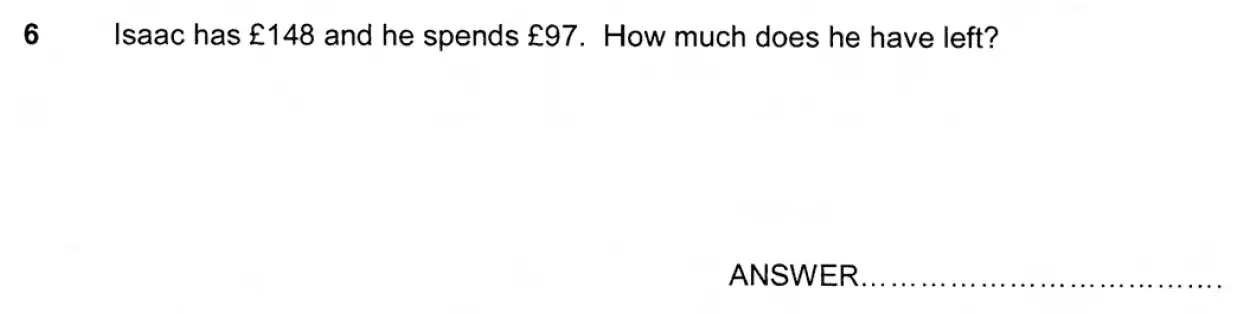 Question 6 - Forest School - 11+ Maths Entrance Examination - 2012