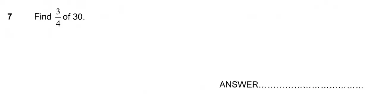 Question 7 - Forest School - 11+ Maths Entrance Examination - 2012