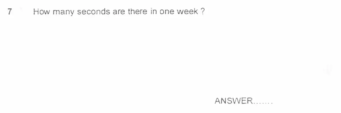 Question 7 - Forest School 11 Plus Maths Entrance Exam Sample Paper - 2024