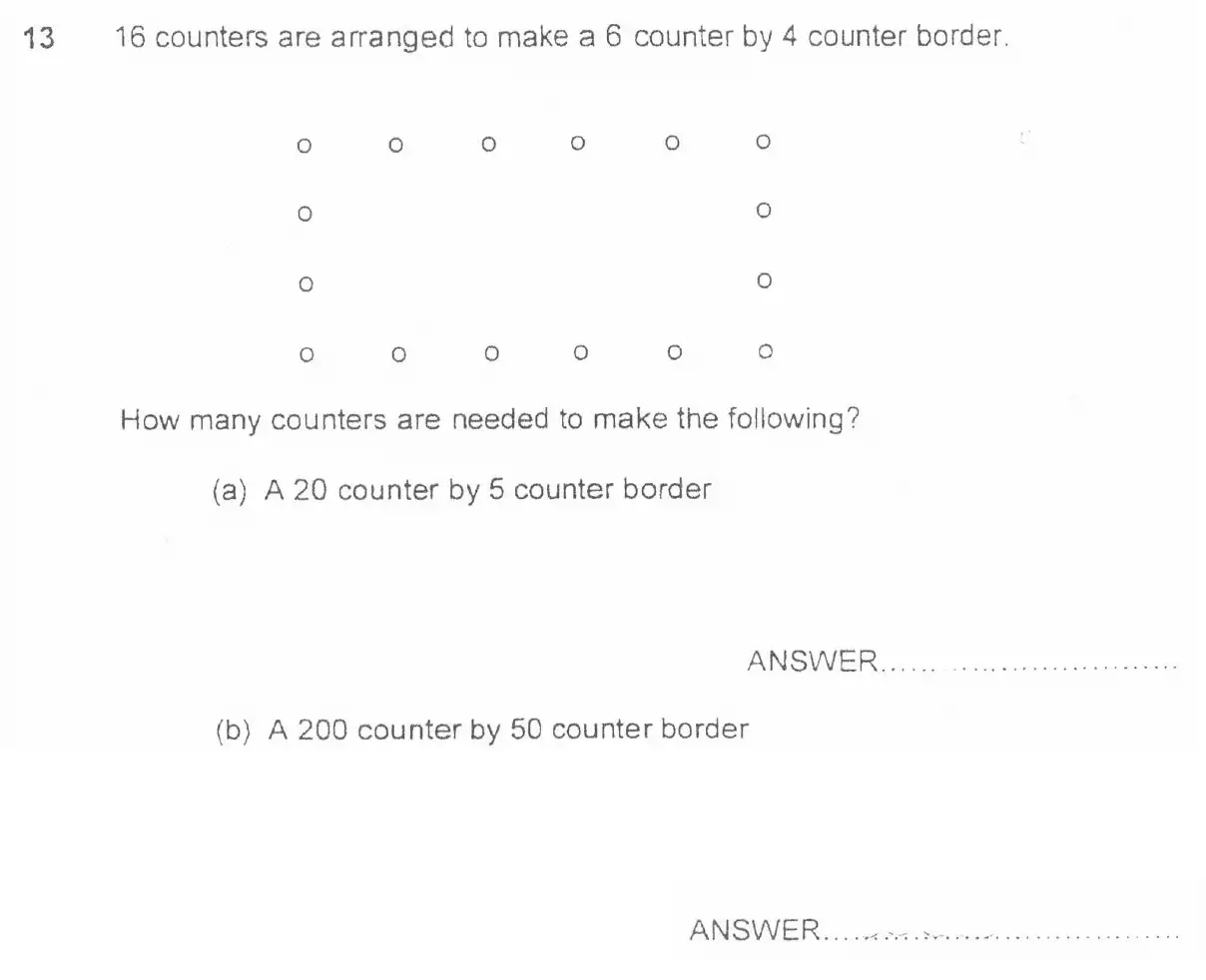 Question 13(a,b) - Forest School 11 Plus Maths Entrance Exam Sample Paper - 2024