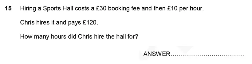 Question 15 - Forest School – 11 Plus Maths Sample Paper 1 – 2023