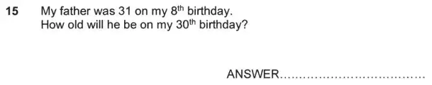 Question 15 - Forest School – 11+ practice paper 2 - 2024