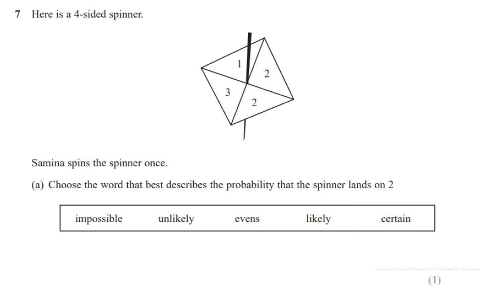Question 7(a) - GCSE Edexcel Foundation Maths Past Paper 3 (Calculator) - June 2023