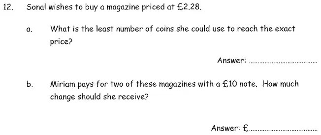 Question 12(12(a),12(b)) - The London Independent Girls' Schools' Consortium Group 1 Maths 2009