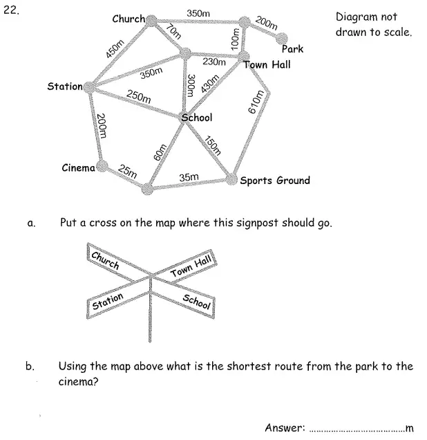 Question 22(22(a),22(b)) - The London Independent Girls' Schools Consortium Group 1 - 11+ Maths Entrance Examination - 2009