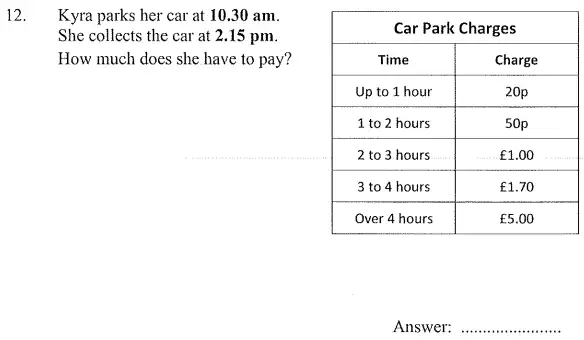 Question 12 - The London Independent Girls' Schools' Consortium Group 1 Maths 2011