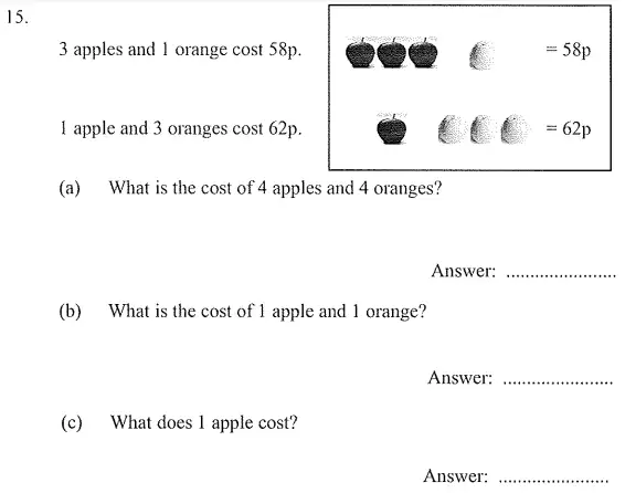 Question 15(15(a),15(b),15(c)) - The London Independent Girls' Schools' Consortium Group 1 Maths 2011