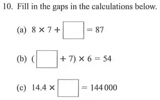 Question 10(10(a),10(b),10(c)) - The North London Independent Girls' Schools' Consortium Group 1 Maths 2012