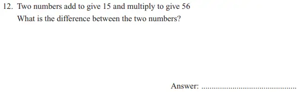 Question 12 - The North London Independent Girls' Schools' Consortium Group 1 Maths 2013