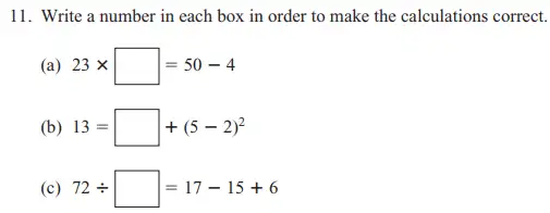 Question 11(11(a),11(b),11(c)) - The North London Independent Girls' Schools' Consortium Group 1 Maths 2014