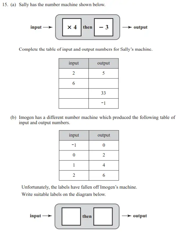 Question 15(15(a),15(b)) - The North London Independent Girls' Schools' Consortium Group 1 Maths 2014