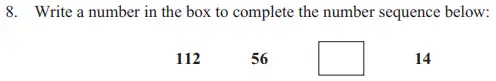 Question 8 - The North London Independent Girls' Schools' Consortium Group 1 Maths 2014