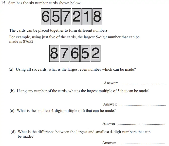 Question 15 - The North London Independent Girls Schools Consortium Group 1 Maths 2015
