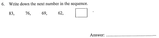 Question 6 - The North London Independent Girls' Schools' Consortium Group 1 Maths 2016