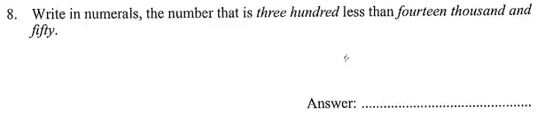 Question 8 - The North London Independent Girls' Schools' Consortium Group 1 Maths 2016