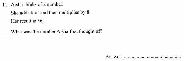 Question 11 - The North London Independent Girls' Schools' Consortium Group 1 Maths 2016