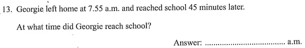 Question 13 - The North London Independent Girls' Schools' Consortium Group 1 Maths 2016