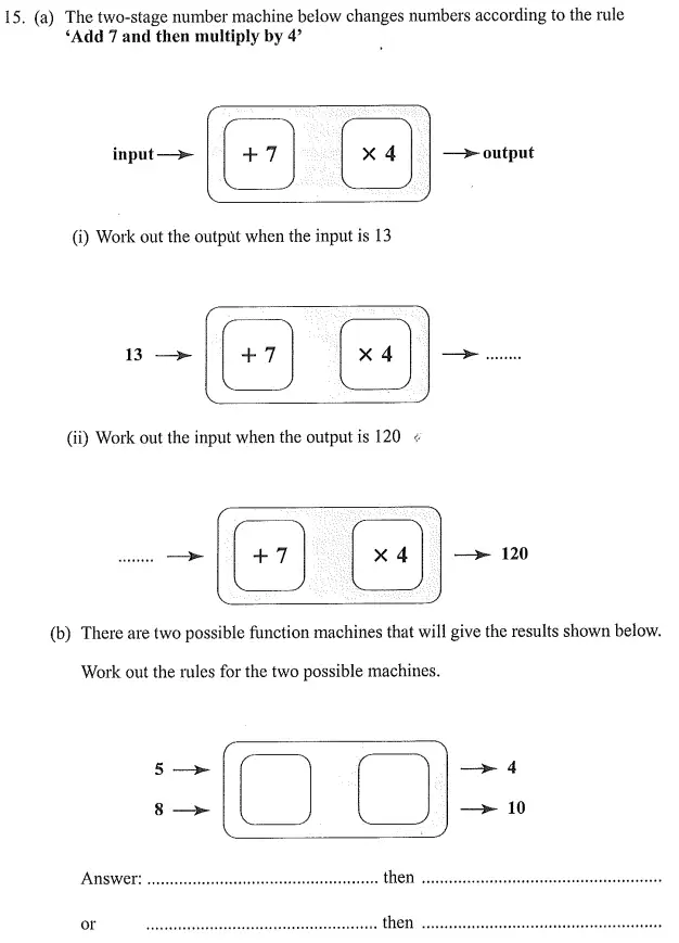 Question 15(i,ii,b) - The North London Independent Girls' Schools' Consortium Group 1 Maths 2016