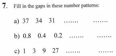 Question 7(a,b,c) - The North London Independent Girls' Schools' Consortium Group 2 Maths 2010