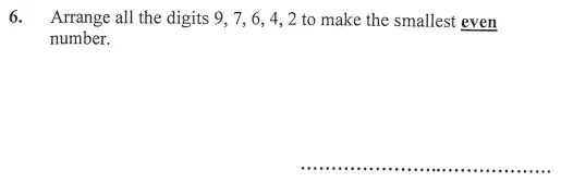 Question 6 - The North London Independent Girls' Schools' Consortium Group 2 Maths 2011