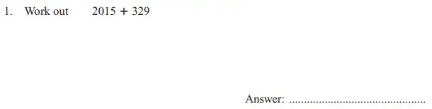 Question 1 - The North London Independent Girls' Schools' Consortium Group 2 Maths 2016