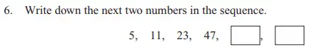 Question 6 - The North London Independent Girls' Schools' Consortium Group 2 Maths 2016