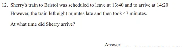 Question 12 - The North London Independent Girls' Schools' Consortium Group 2 Maths 2016