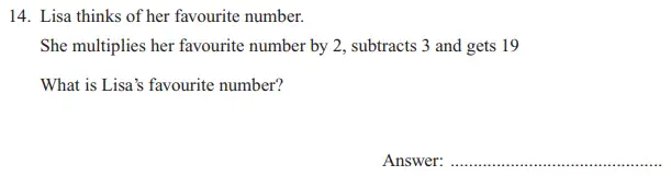 Question 14 - The North London Independent Girls' Schools' Consortium Group 2 Maths 2016