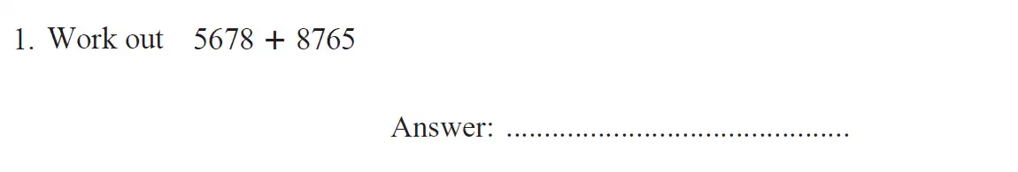 Question 1 - The North London Independent Girls' Schools' Consortium Group 2 Maths 2017
