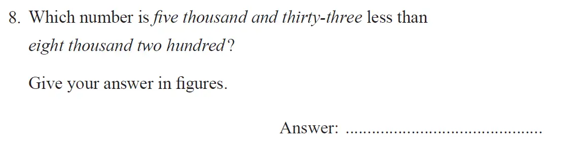 Question 8 - The North London Independent Girls' Schools' Consortium Group 2 Maths 2017