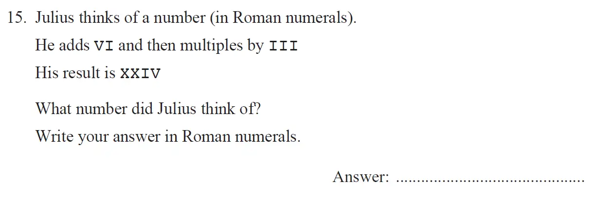 Question 15 - The North London Independent Girls' Schools' Consortium Group 2 Maths 2017