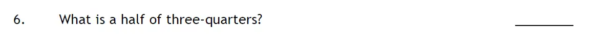 Question 6 - Haberdashers Askes Boys School HABS – 11 Plus Entrance Exam 2015
