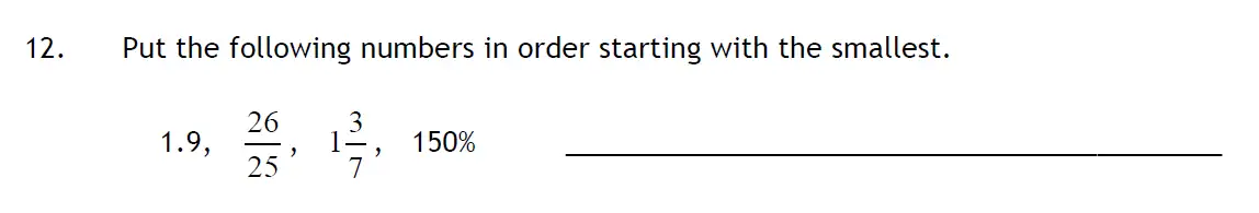 Question 12 - Haberdashers Askes Boys School HABS – 11 Plus Entrance Exam 2015