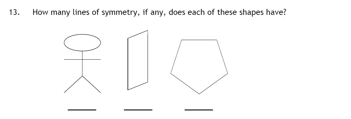 Question 13 - Haberdashers Askes Boys School HABS – 11 Plus Entrance Exam 2015
