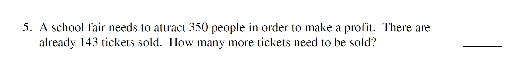 Question 5 - Haberdashers’ Aske’s Boys’ School (HABS) 11 Plus Maths Sample Paper – 2007