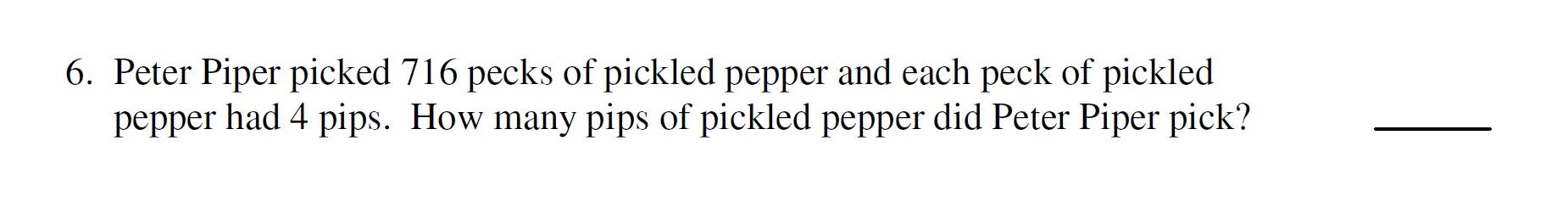 Question 6 - Haberdashers’ Aske’s Boys’ School (HABS) 11 Plus Maths Sample Paper – 2007