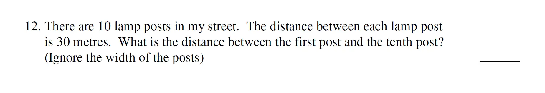 Question 12 - Haberdashers’ Aske’s Boys’ School (HABS) 11 Plus Maths Sample Paper – 2007