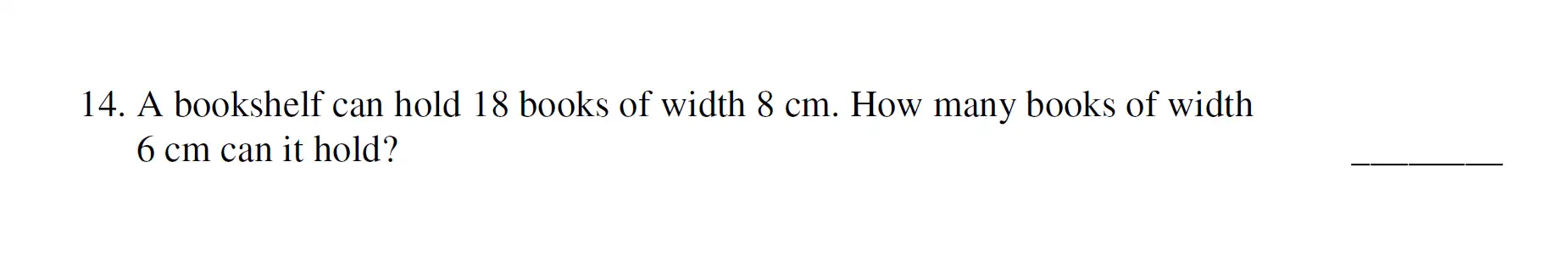 Question 14 - Haberdashers’ Aske’s Boys’ School (HABS) 11 Plus Maths Sample Paper – 2007