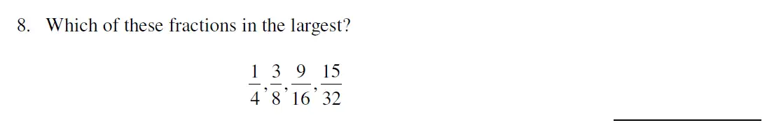 Question 8 - Haberdashers’ Aske’s Boys’ School (HABS) 11 Plus Maths Sample Paper – 2008