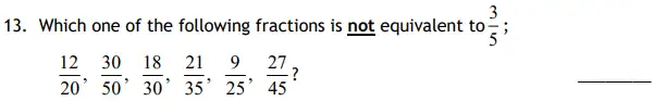 Question 13 - Haberdashers’ Aske’s Boys’ School (HABS) 11 Plus Maths Sample Paper – 2010