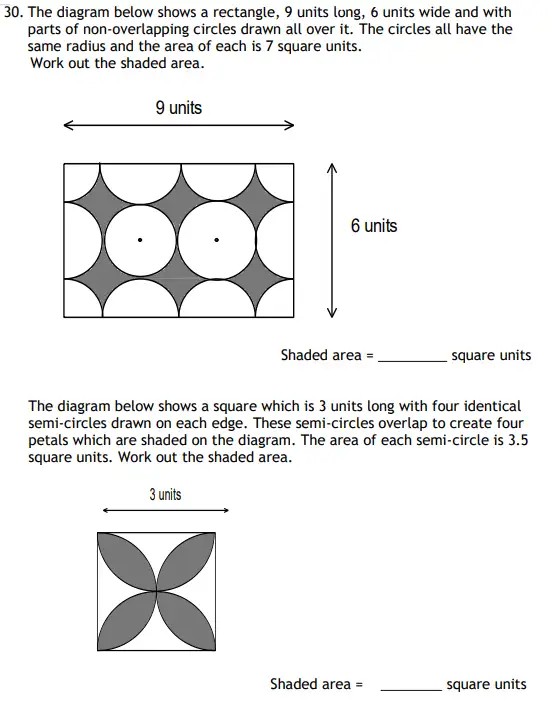 Question 30 - The Haberdashers' Aske's Boys’ School HABS - 11+ Maths Entrance Examination - 2011