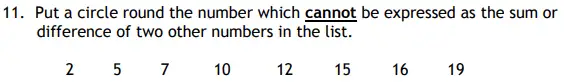 Question 11 - Haberdashers’ Aske’s Boys’ School – Mathematics Specimen Paper – 2013